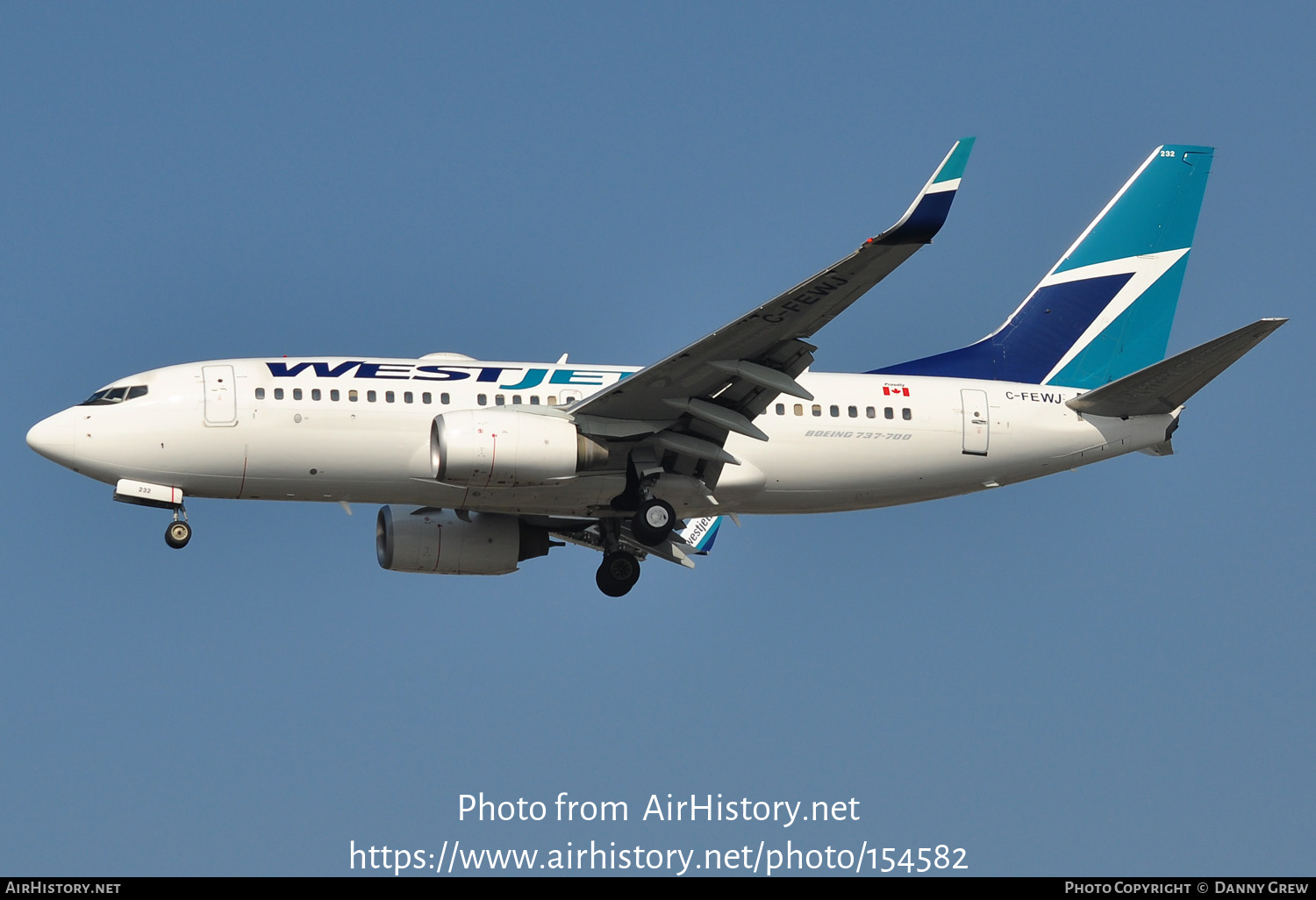 Aircraft Photo of C-FEWJ | Boeing 737-7CT | WestJet | AirHistory.net #154582