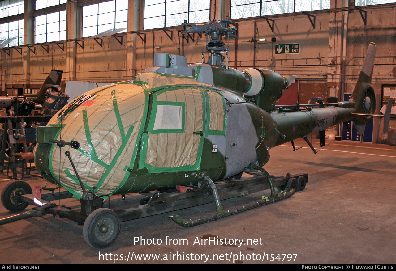 Aircraft Photo of XW851 | Aerospatiale SA-341B Gazelle AH1 | UK - Marines | AirHistory.net #154797