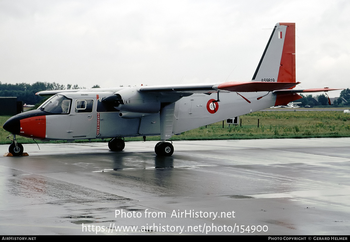 Aircraft Photo of AS9819 | Pilatus Britten-Norman BN-2B-26 Islander | Malta - Air Force | AirHistory.net #154900