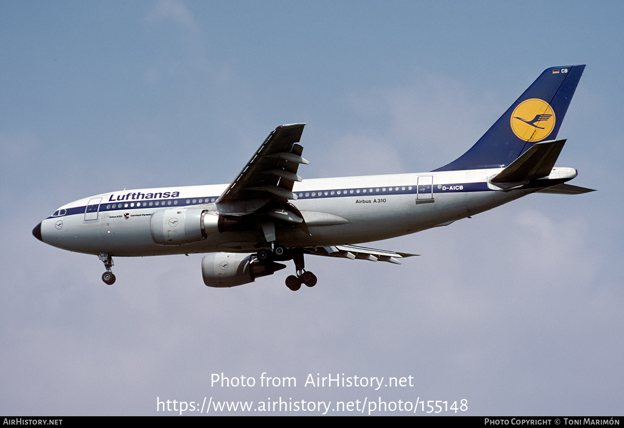 Aircraft Photo of D-AICB | Airbus A310-203 | Lufthansa | AirHistory.net #155148