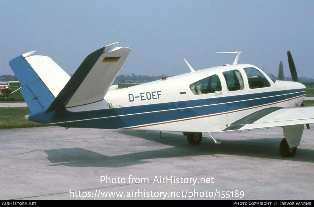 Aircraft Photo of D-EOEF | Beech V35B Bonanza | AirHistory.net #155189