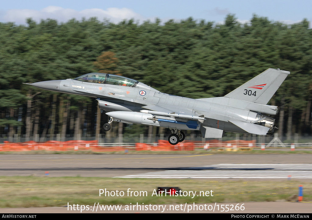 Aircraft Photo of 304 | General Dynamics F-16BM Fighting Falcon | Norway - Air Force | AirHistory.net #155266