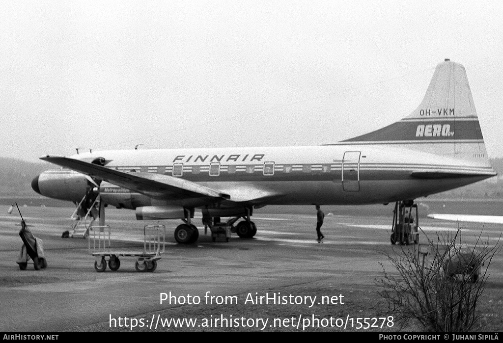 Aircraft Photo of OH-VKM | Convair 440-98 Metropolitan | Finnair | AirHistory.net #155278