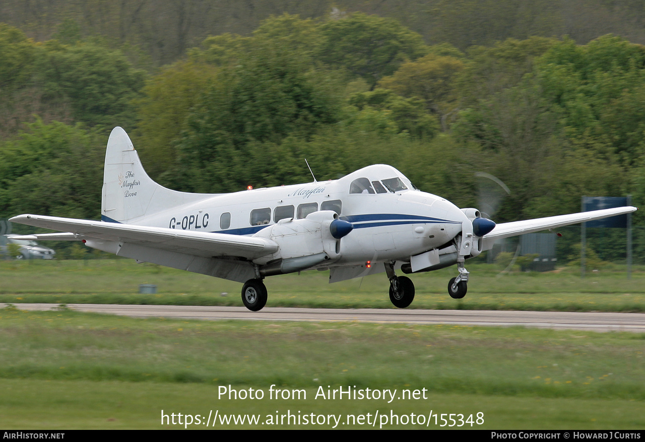 Aircraft Photo of G-OPLC | De Havilland D.H. 104 Dove 8 | Mayfair Dove Charter | AirHistory.net #155348