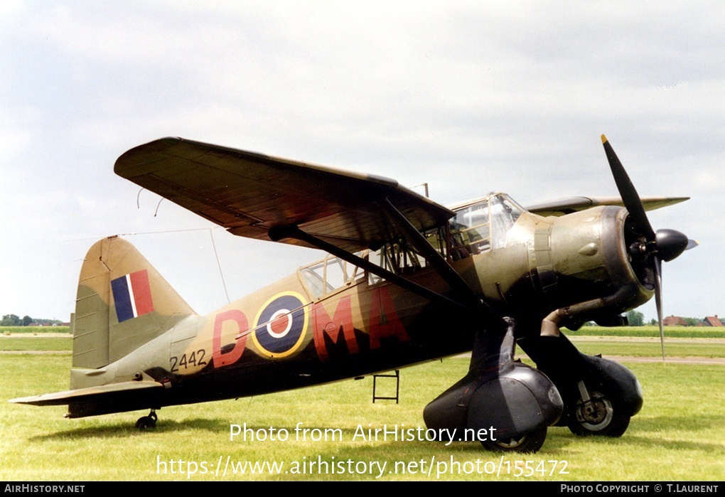 Aircraft Photo of OO-SOT / 2442 | Westland Lysander Mk.IIIA | Canada - Air Force | AirHistory.net #155472