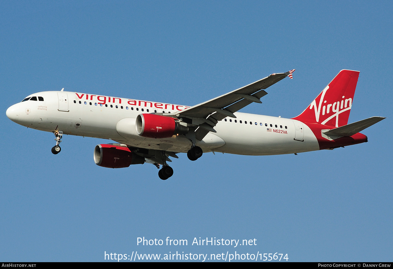 Aircraft Photo of N622VA | Airbus A320-214 | Virgin America | AirHistory.net #155674