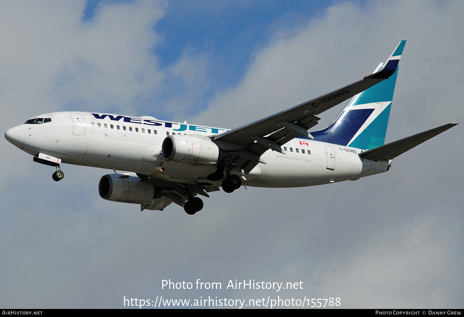 Aircraft Photo of C-GUWS | Boeing 737-76N | WestJet | AirHistory.net #155788