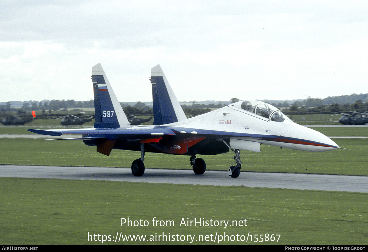 Aircraft Photo of 597 white | Sukhoi Su-27UB | Russia - Air Force | AirHistory.net #155867