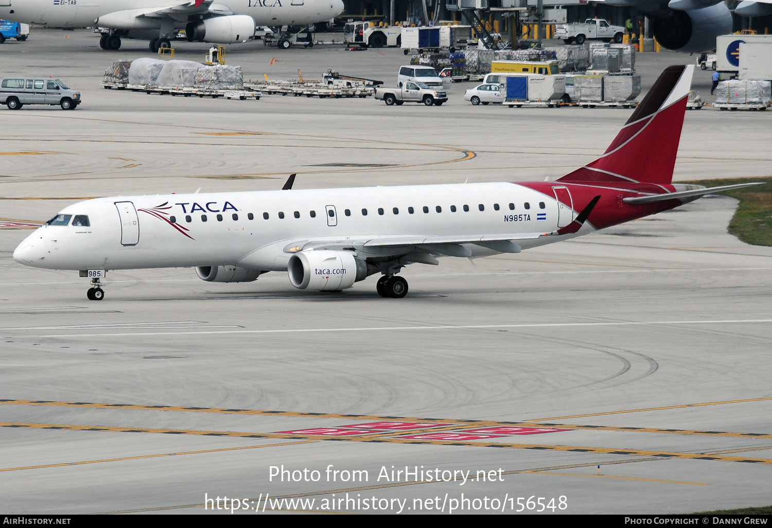 Aircraft Photo of N985TA | Embraer 190AR (ERJ-190-100IGW) | TACA - Transportes Aéreos Centro Americanos | AirHistory.net #156548