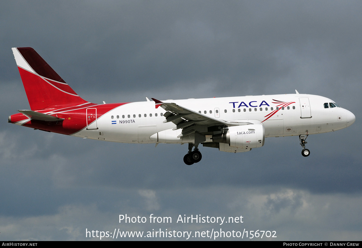 Aircraft Photo of N990TA | Airbus A319-112 | TACA - Transportes Aéreos Centro Americanos | AirHistory.net #156702