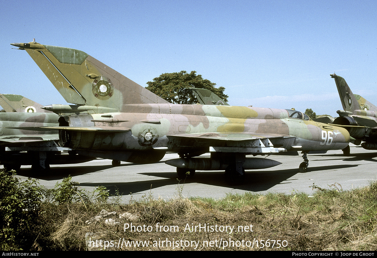 Aircraft Photo of 96 | Mikoyan-Gurevich MiG-21bis | Bulgaria - Air Force | AirHistory.net #156750