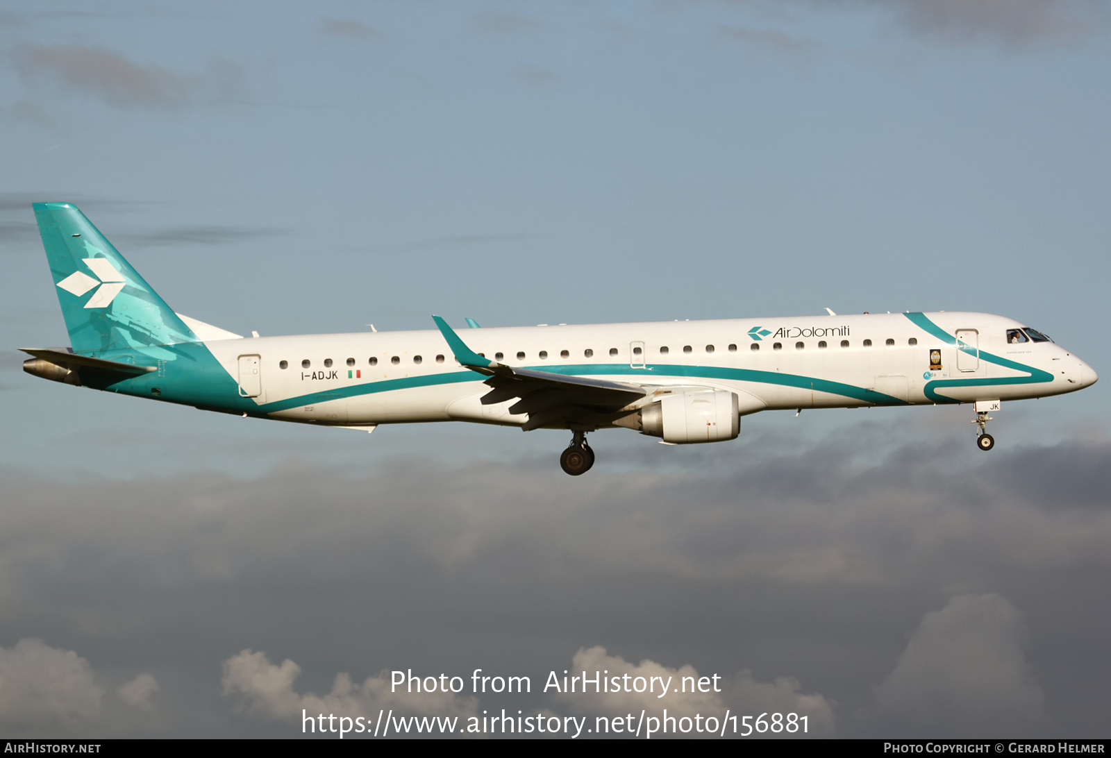 Aircraft Photo of I-ADJK | Embraer 195LR (ERJ-190-200LR) | Air Dolomiti | AirHistory.net #156881