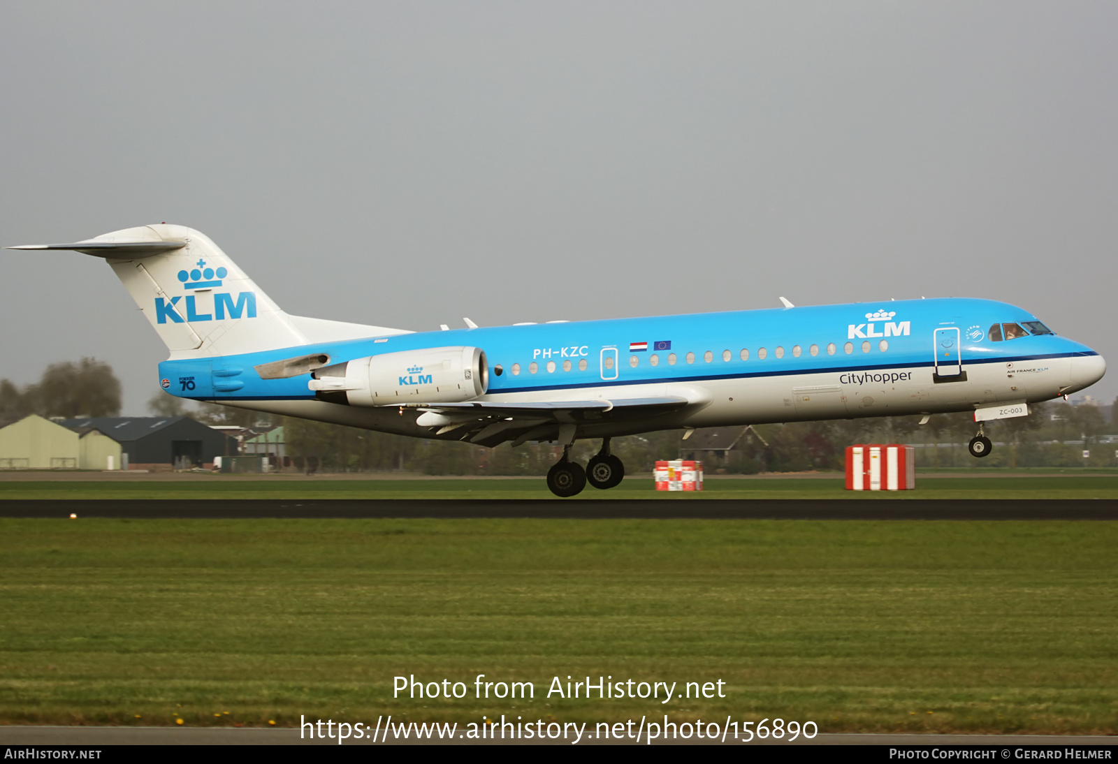 Aircraft Photo of PH-KZC | Fokker 70 (F28-0070) | KLM Cityhopper | AirHistory.net #156890