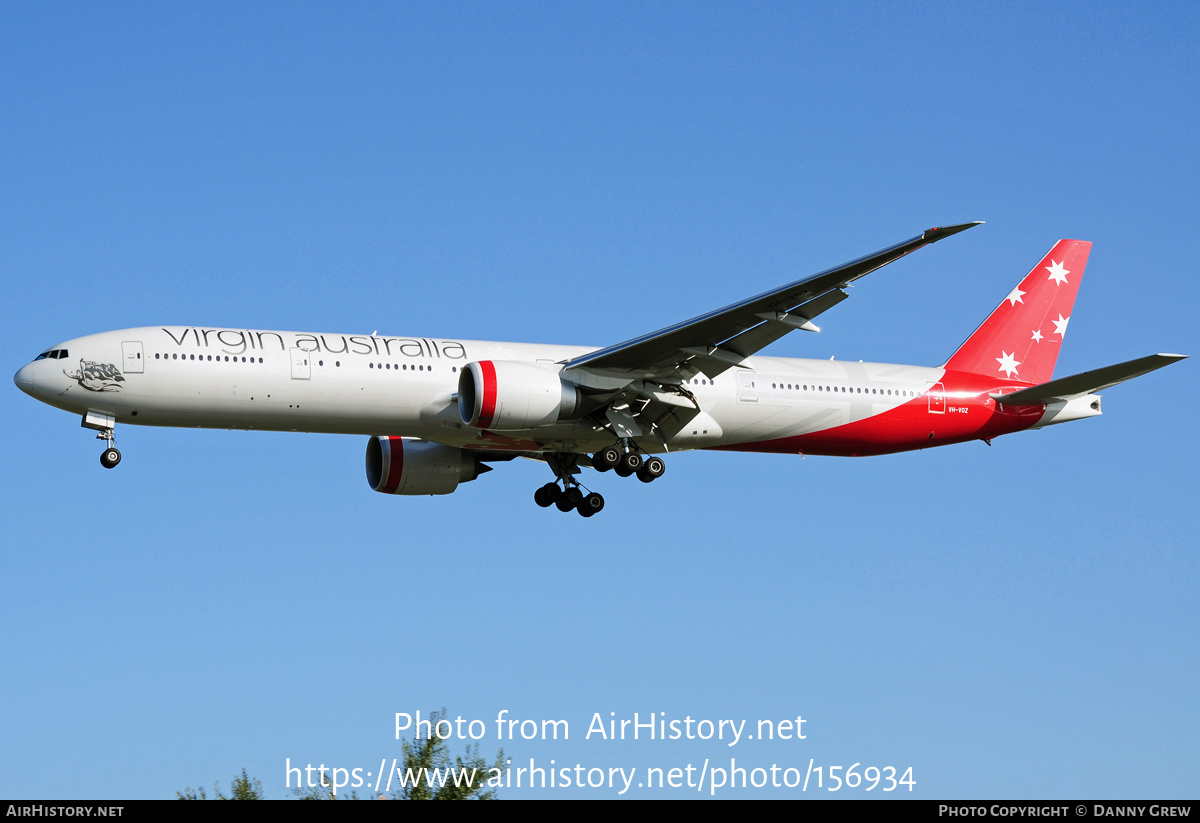 Aircraft Photo of VH-VOZ | Boeing 777-3ZG/ER | Virgin Australia Airlines | AirHistory.net #156934