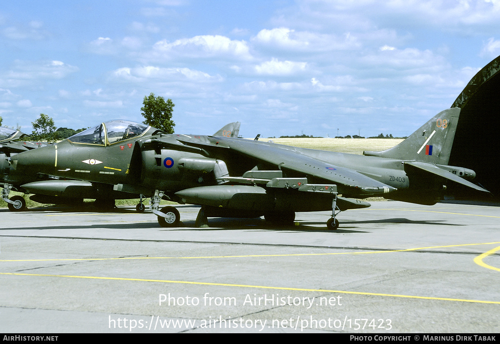 Aircraft Photo of ZD403 | British Aerospace Harrier GR5 | UK - Air Force | AirHistory.net #157423