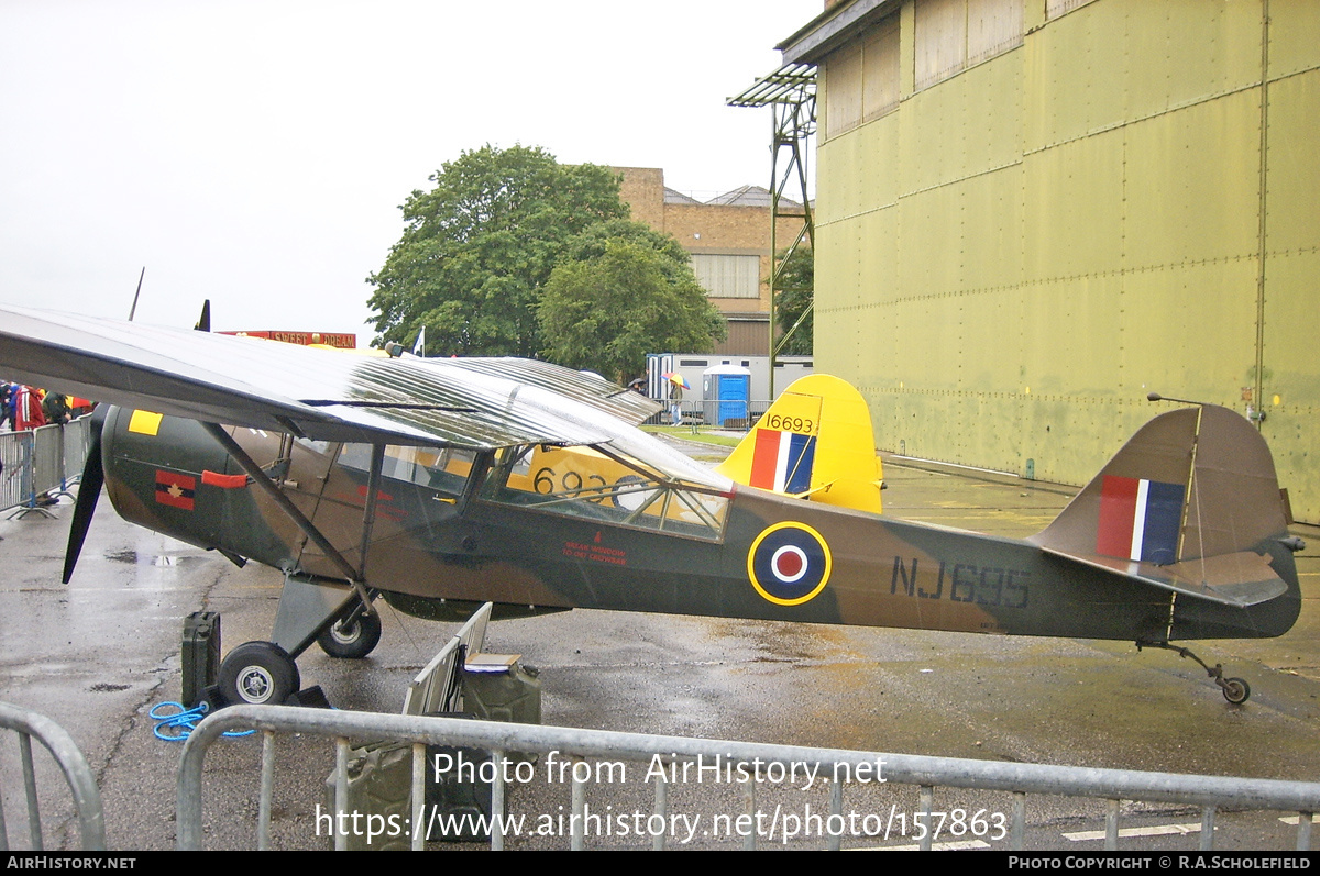 Aircraft Photo of G-AJXV / NJ695 | Taylorcraft G Auster Mk4 | UK - Air Force | AirHistory.net #157863