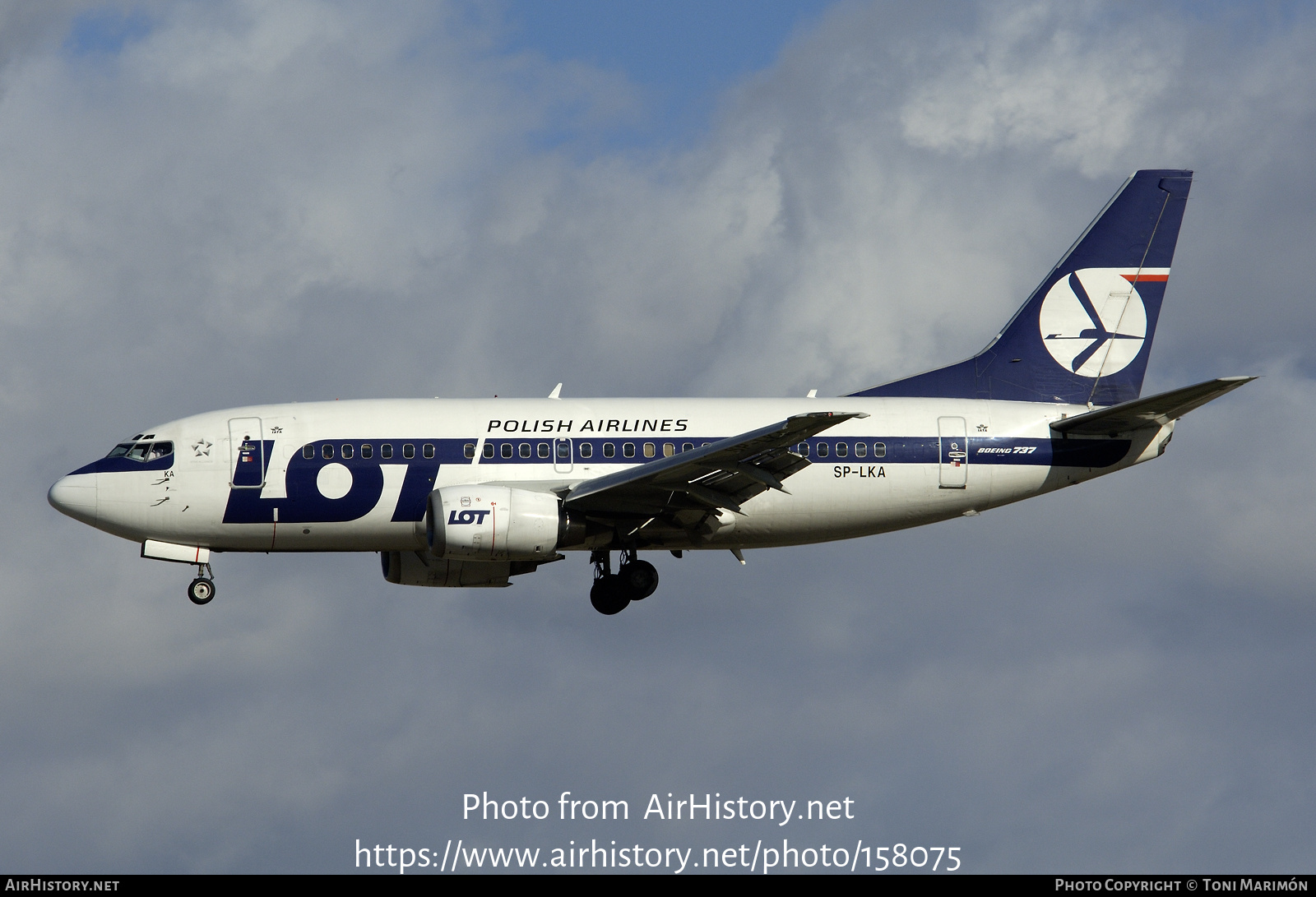 Aircraft Photo of SP-LKA | Boeing 737-55D | LOT Polish Airlines - Polskie Linie Lotnicze | AirHistory.net #158075