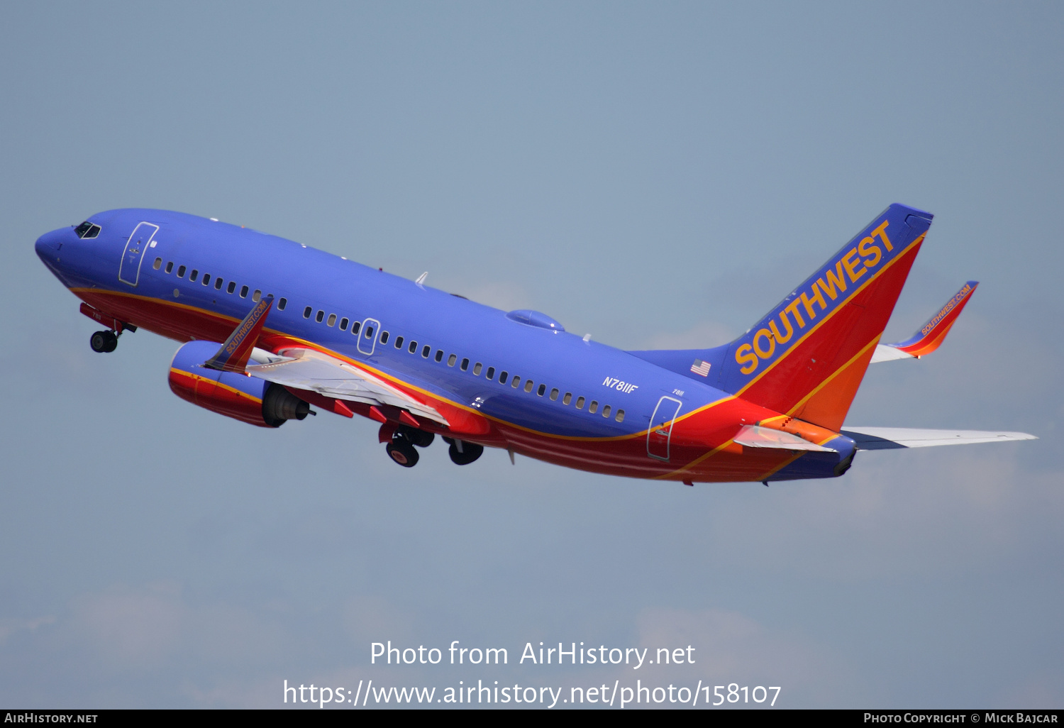 Aircraft Photo of N7811F | Boeing 737-76N | Southwest Airlines | AirHistory.net #158107