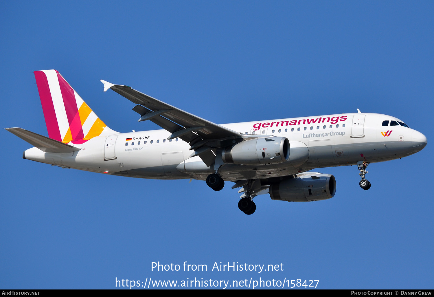 Aircraft Photo of D-AGWF | Airbus A319-132 | Germanwings | AirHistory.net #158427