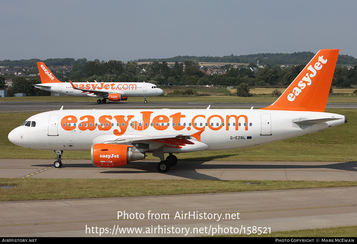 Aircraft Photo of G-EZBL | Airbus A319-111 | EasyJet | AirHistory.net #158521