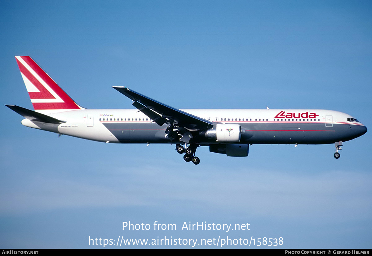 Aircraft Photo of OE-LAT | Boeing 767-31A/ER | Lauda Air | AirHistory.net #158538