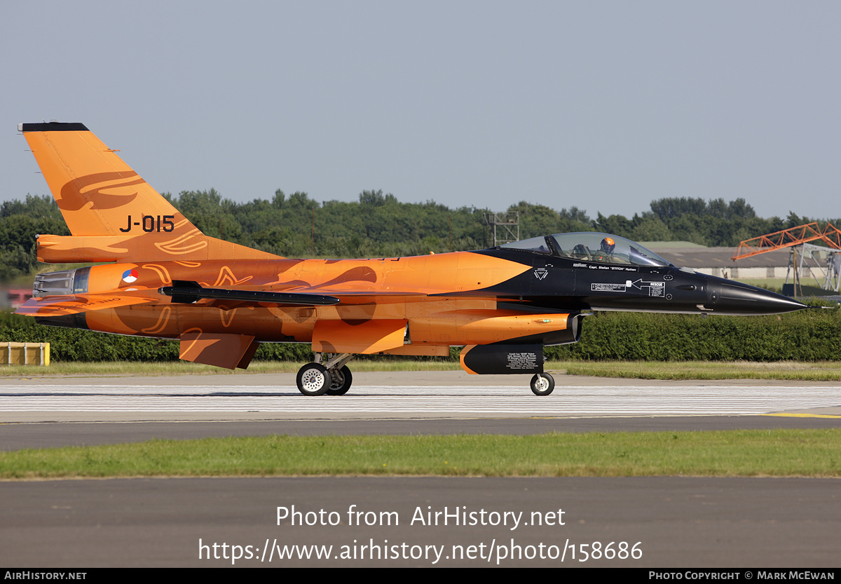 Aircraft Photo of J-015 | General Dynamics F-16AM Fighting Falcon | Netherlands - Air Force | AirHistory.net #158686