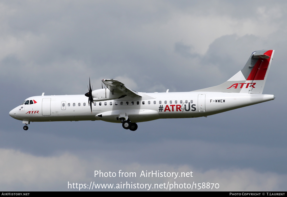 Aircraft Photo of F-WWEW | ATR ATR-72-600 (ATR-72-212A) | ATR | AirHistory.net #158870