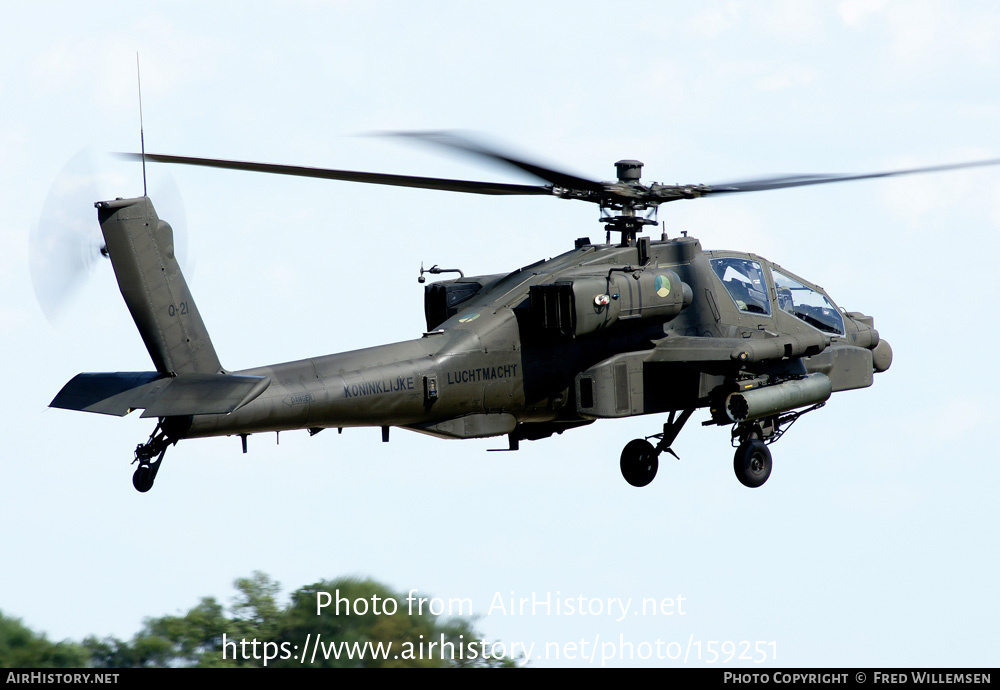 Aircraft Photo of Q-21 | Boeing AH-64D Apache Longbow | Netherlands - Air Force | AirHistory.net #159251