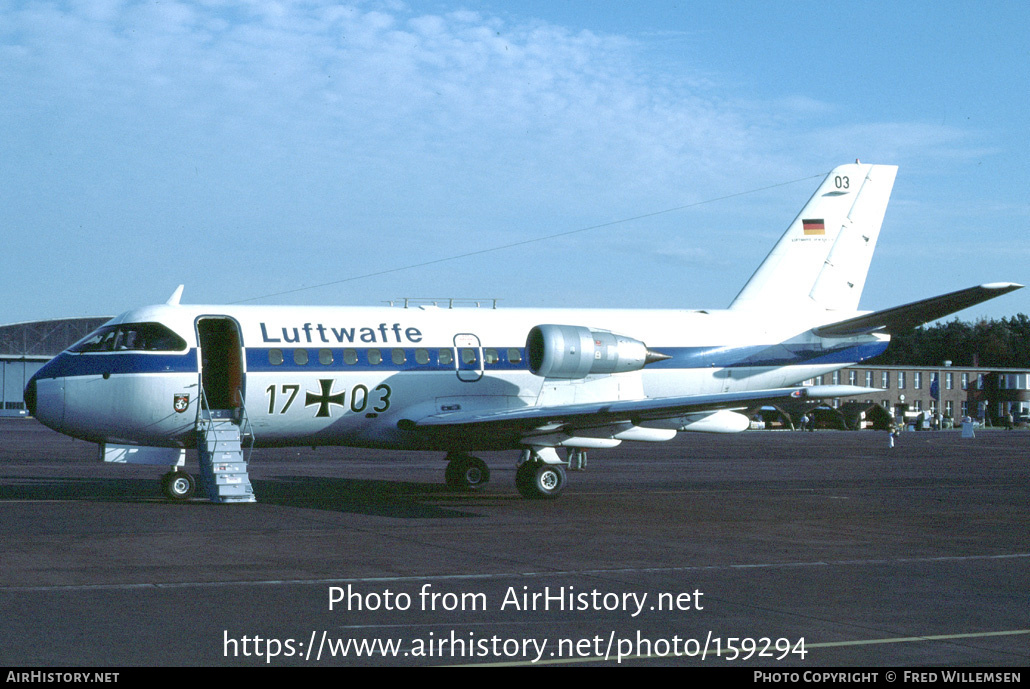 Aircraft Photo of 1703 | VFW-Fokker VFW-614 | Germany - Air Force | AirHistory.net #159294