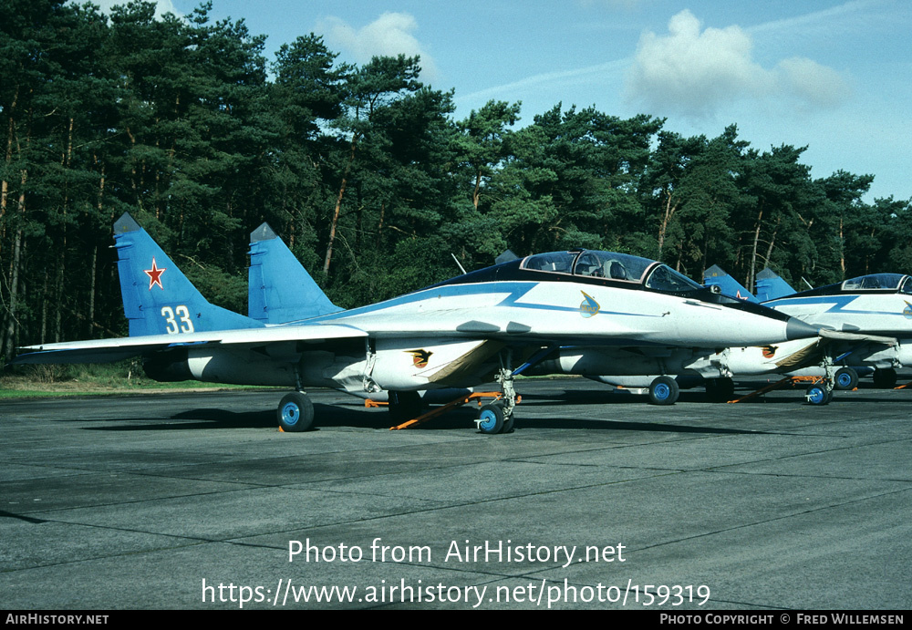 Aircraft Photo of 33 white | Mikoyan-Gurevich MiG-29UB (9-51) | Russia - Air Force | AirHistory.net #159319