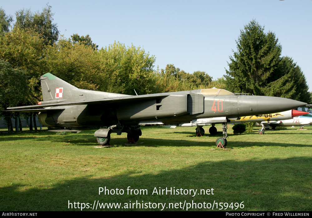 Aircraft Photo of 40 | Mikoyan-Gurevich MiG-23MF | Poland - Air Force | AirHistory.net #159496