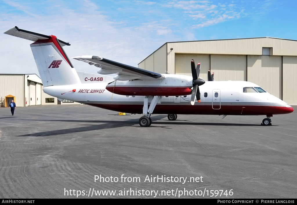 Aircraft Photo of C-GASB | De Havilland Canada DHC-8-102A Dash 8 | Arctic Sunwest Charters - ASC | AirHistory.net #159746