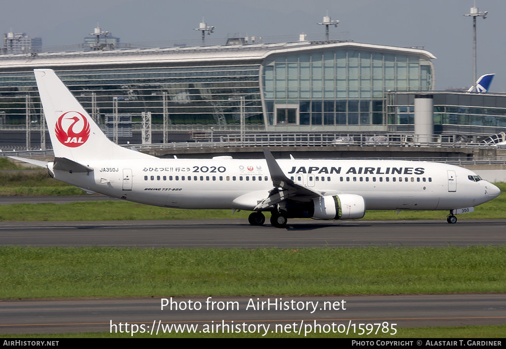 Aircraft Photo of JA350J | Boeing 737-846 | Japan Airlines - JAL | AirHistory.net #159785