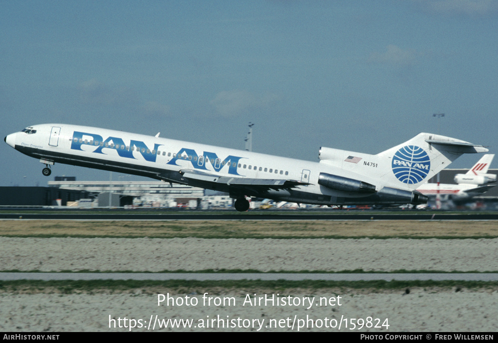 Aircraft Photo of N4751 | Boeing 727-235 | Pan American World Airways - Pan Am | AirHistory.net #159824