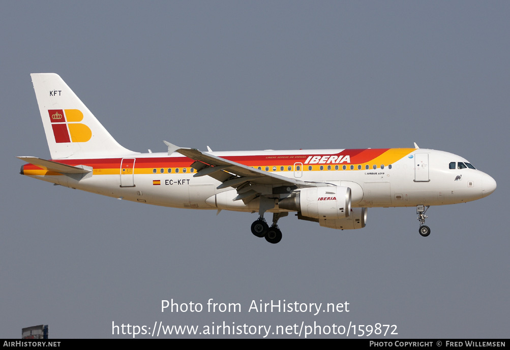 Aircraft Photo of EC-KFT | Airbus A319-111 | Iberia | AirHistory.net #159872