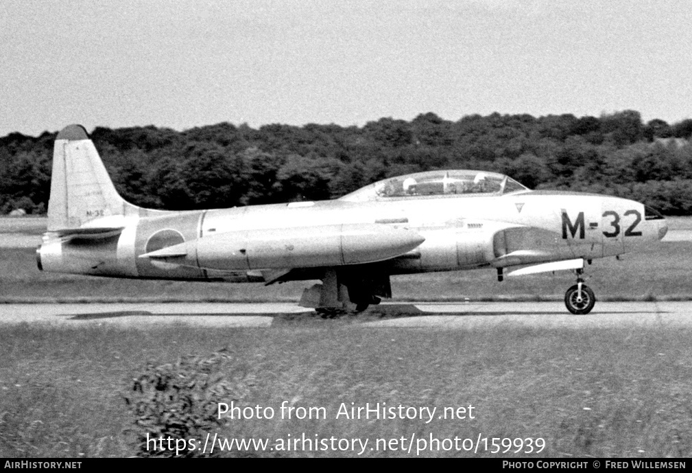 Aircraft Photo of M-32 | Lockheed T-33A | Netherlands - Air Force | AirHistory.net #159939