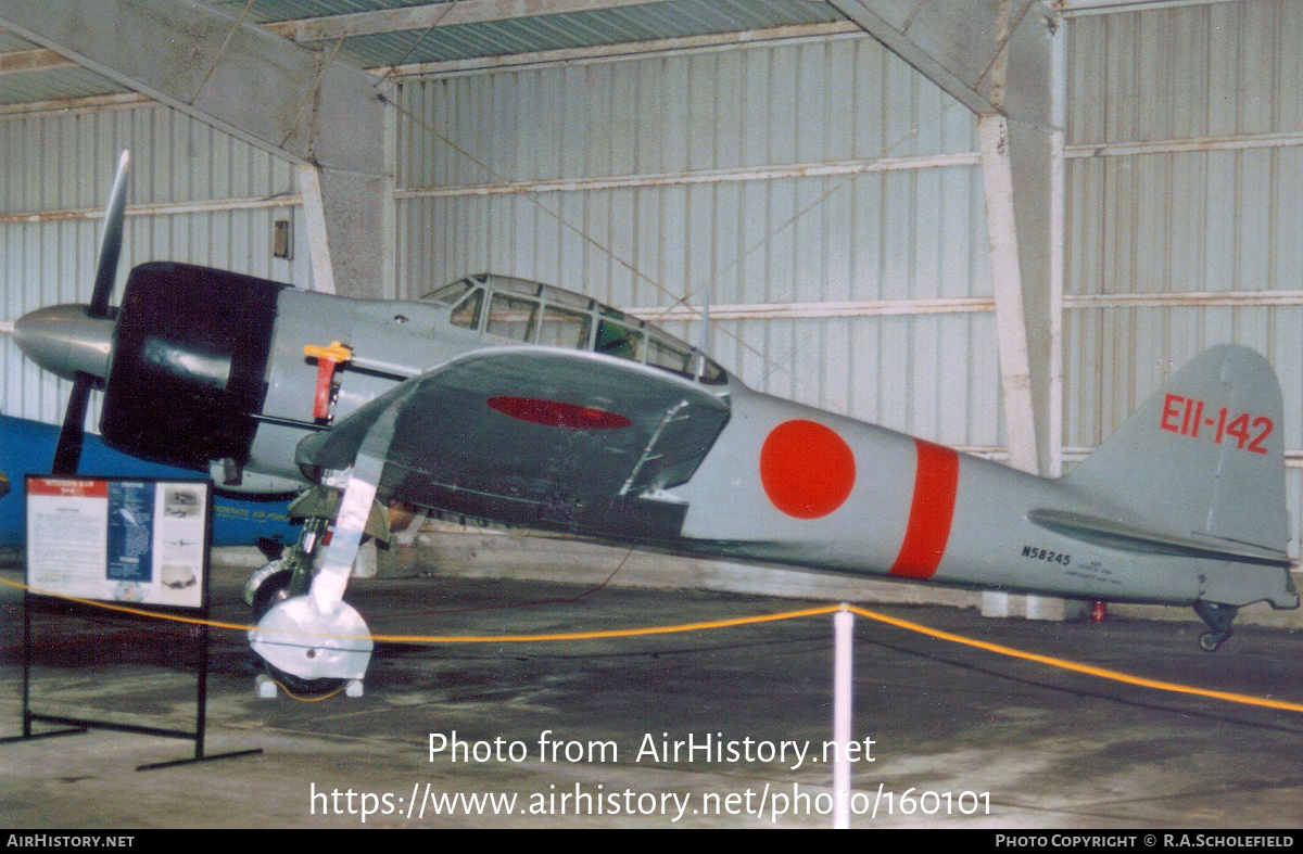 Aircraft Photo of N58245 / EII-142 | Mitsubishi A6M2 Reisen (Zero) | Confederate Air Force | Japan - Navy | AirHistory.net #160101