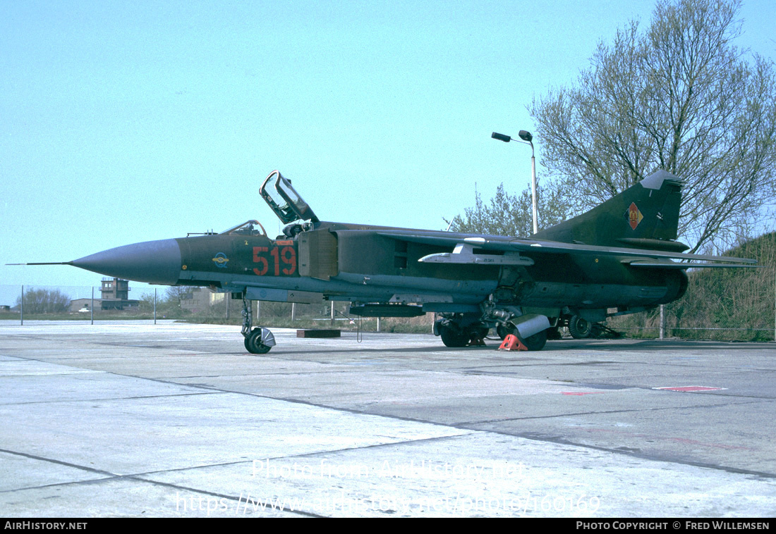 Aircraft Photo of 519 | Mikoyan-Gurevich MiG-23ML | East Germany - Air Force | AirHistory.net #160169