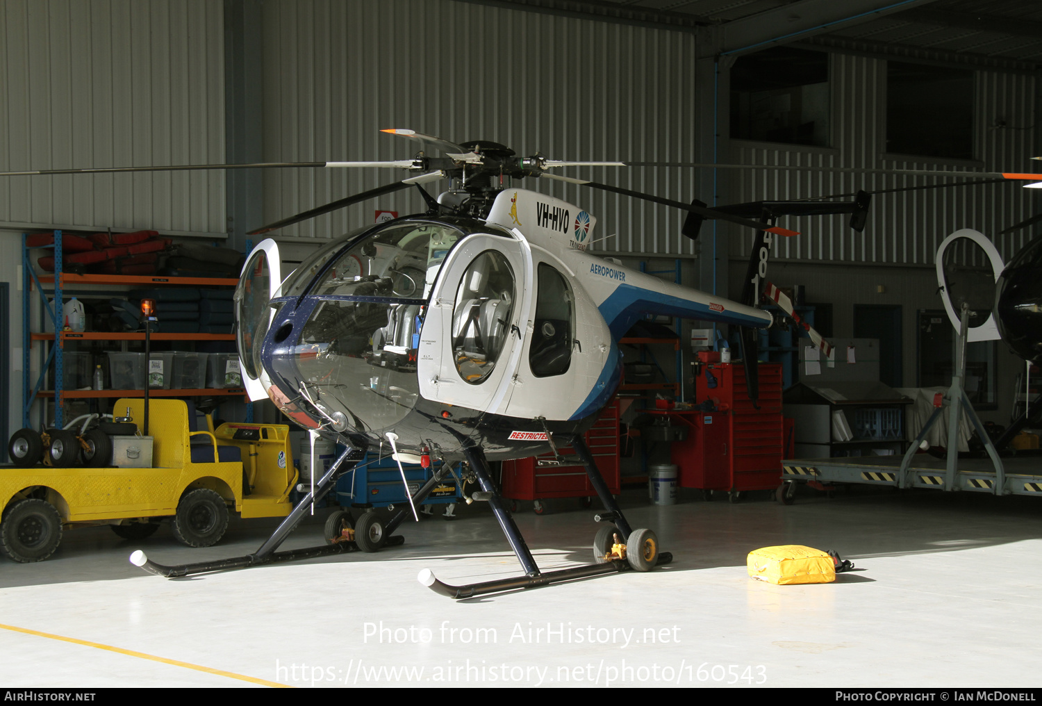 Aircraft Photo of VH-HVO | McDonnell Douglas MD-500E (369E) | Aeropower | AirHistory.net #160543