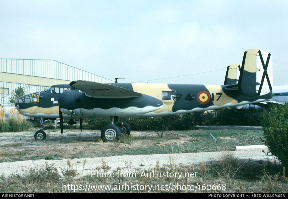 Aircraft Photo of No Reg | North American B-25J Mitchell | Spain - Air Force | AirHistory.net #160668