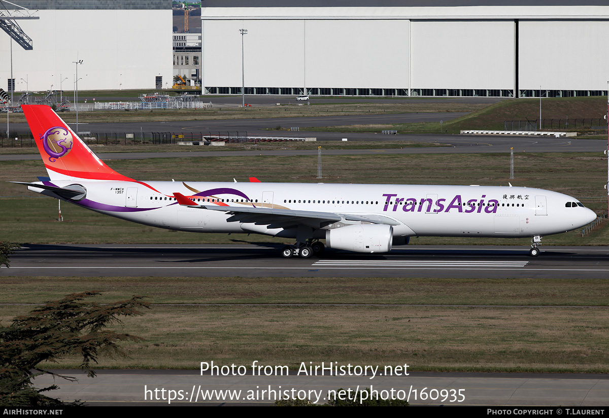 Aircraft Photo of F-WWCX | Airbus A330-343 | TransAsia Airways | AirHistory.net #160935