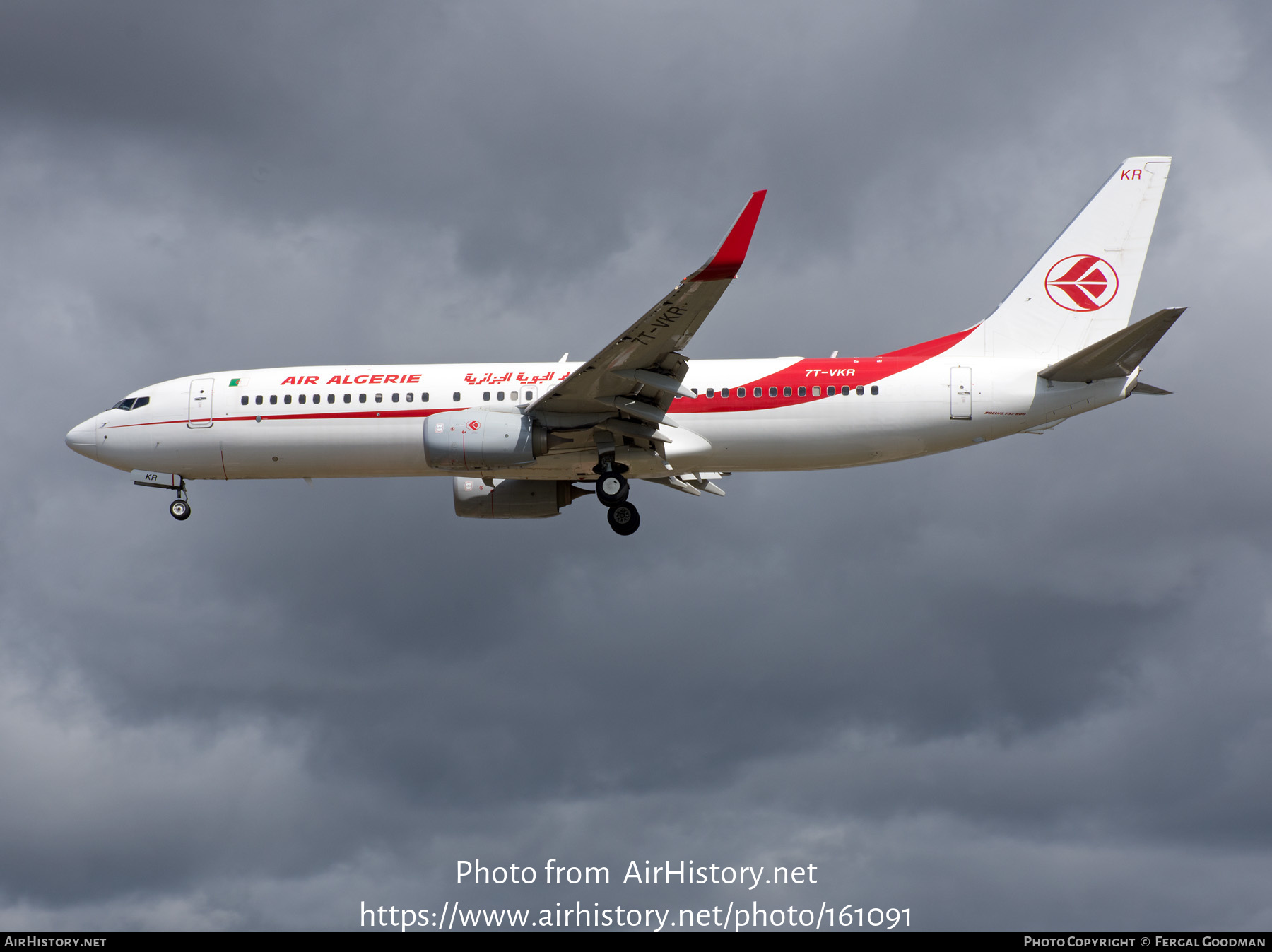 Aircraft Photo of 7T-VKR | Boeing 737-800 | Air Algérie | AirHistory.net #161091