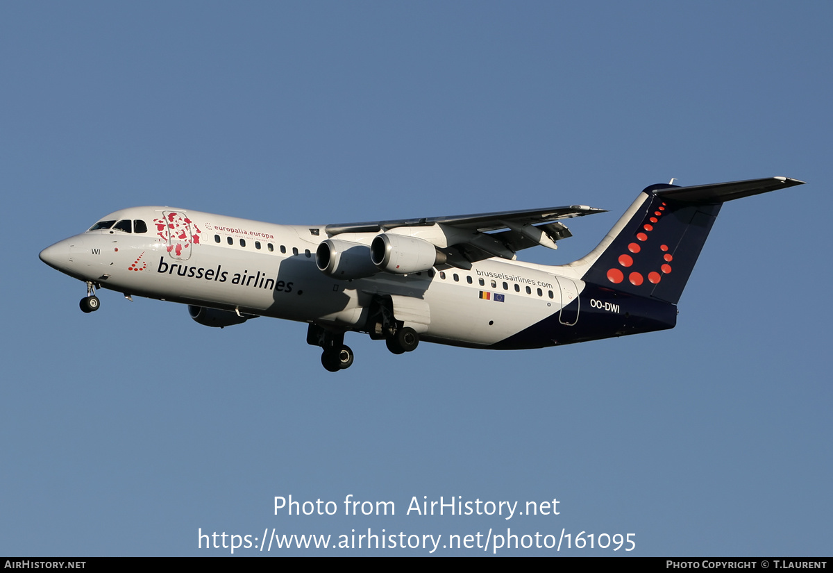 Aircraft Photo of OO-DWI | British Aerospace Avro 146-RJ100 | Brussels Airlines | AirHistory.net #161095