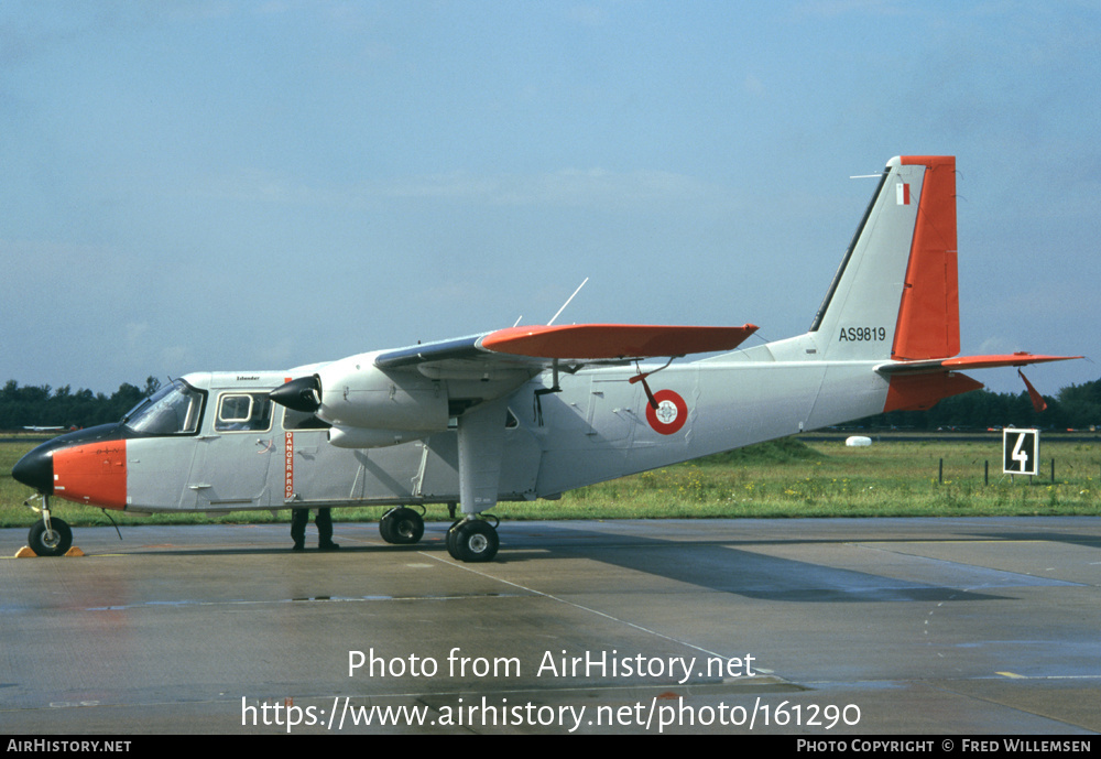 Aircraft Photo of AS9819 | Pilatus Britten-Norman BN-2B-26 Islander | Malta - Air Force | AirHistory.net #161290