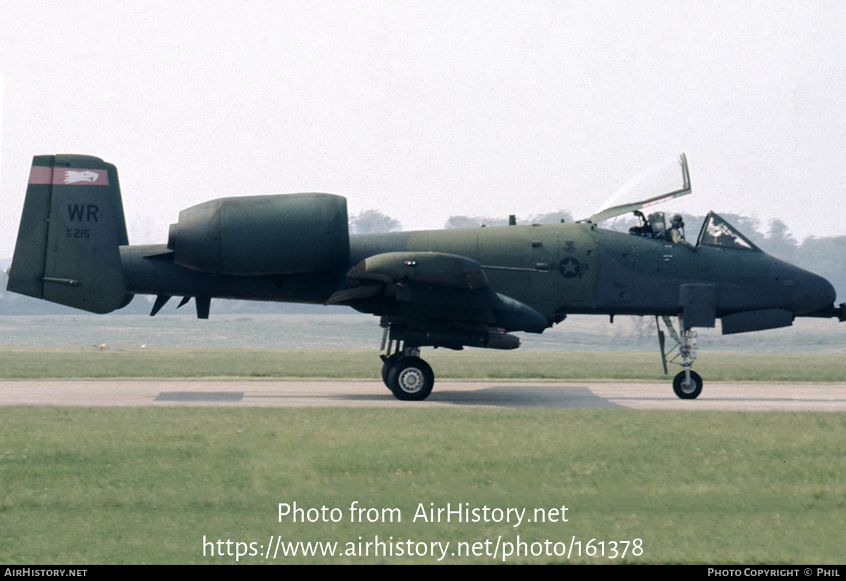 Aircraft Photo of 80-0215 / AF80-215 | Fairchild A-10A Thunderbolt II | USA - Air Force | AirHistory.net #161378