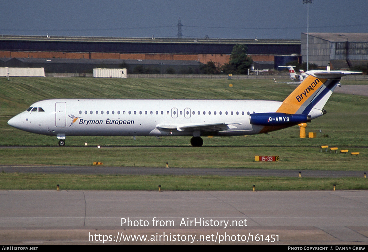 Aircraft Photo of G-AWYS | BAC 111-501EX One-Eleven | Brymon European Airways | AirHistory.net #161451