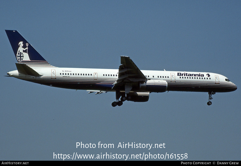 Aircraft Photo of G-BYAJ | Boeing 757-204 | Britannia Airways | AirHistory.net #161558