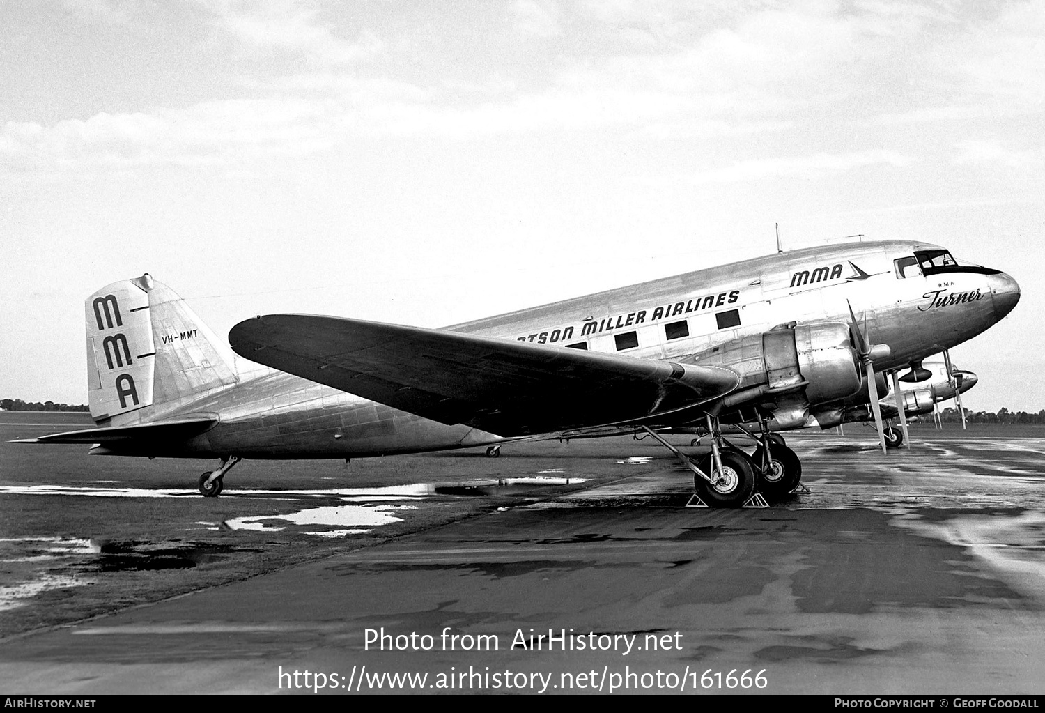 Aircraft Photo of VH-MMT | Douglas DC-3A-447 | MacRobertson Miller Airlines - MMA | AirHistory.net #161666