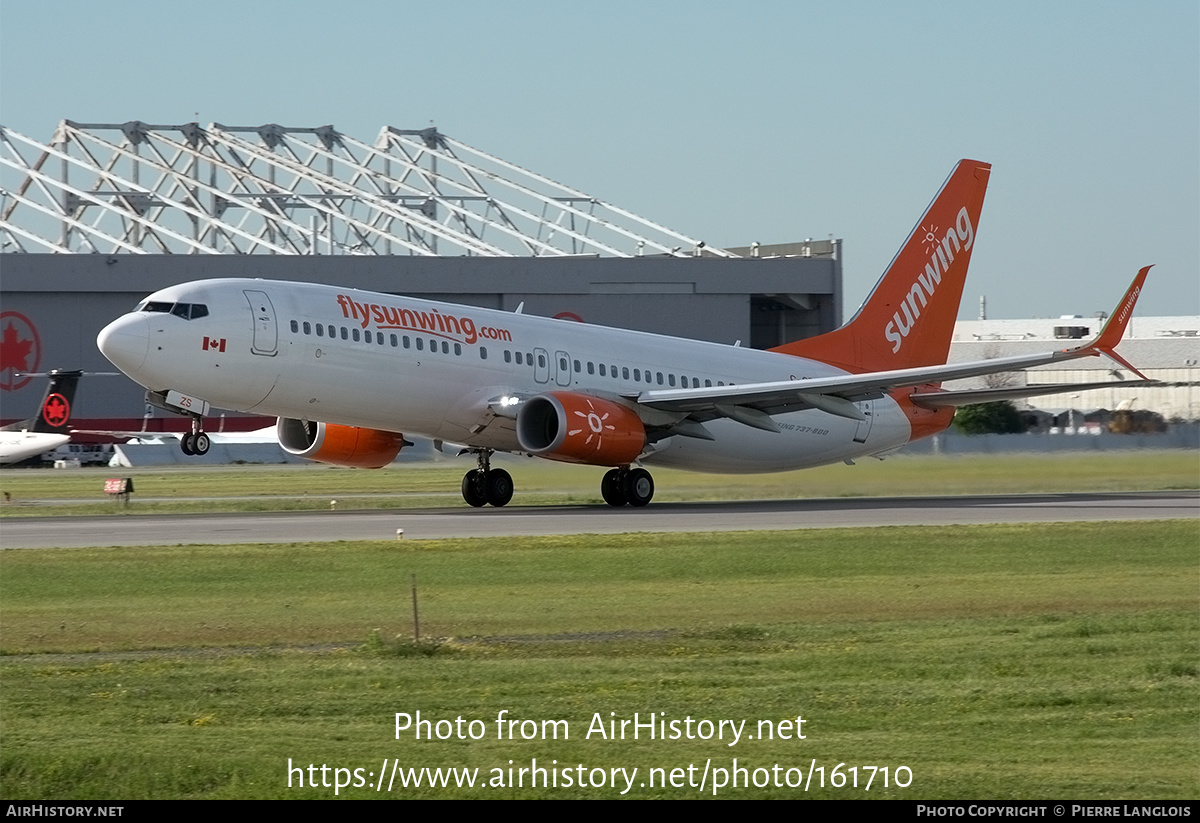 Aircraft Photo of C-GBZS | Boeing 737-8SH | Sunwing Airlines | AirHistory.net #161710