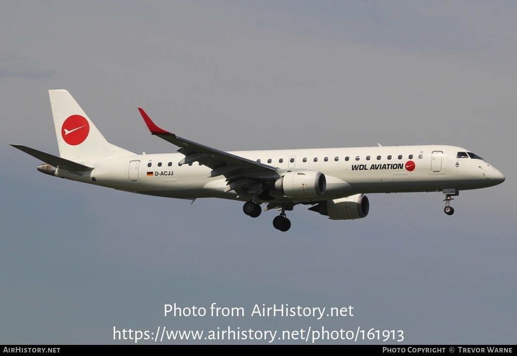 Aircraft Photo of D-ACJJ | Embraer 190LR (ERJ-190-100LR) | WDL Aviation | AirHistory.net #161913